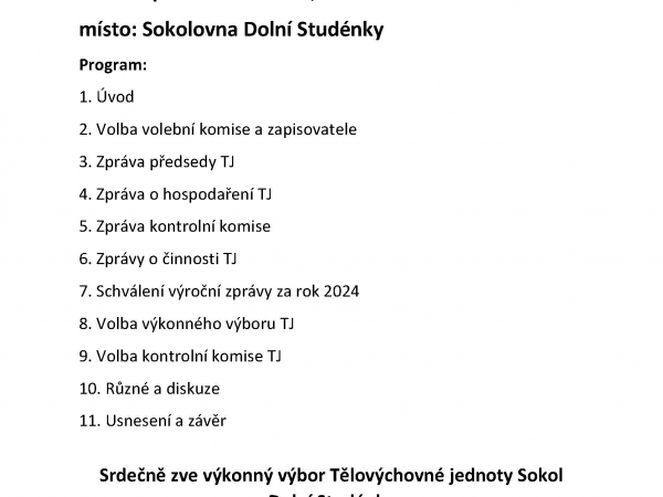 Valná hromada 2025